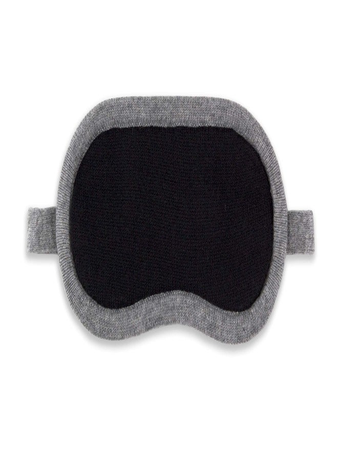 Jet&Bo 100% Pure Cashmere Eye Mask Black & Gray in Gift Box - Image 1